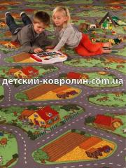 Детский ковролин. Детский коврик для игр Farm. Ковры детские Фото 3
