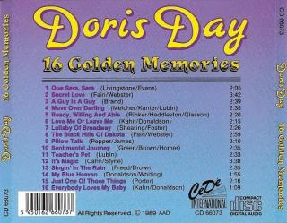 CD  Doris Day – 16 Golden Memories Фото 4