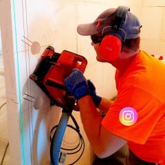 Штробление штробы без пыли Харьков. Услуги электрика Фото 2