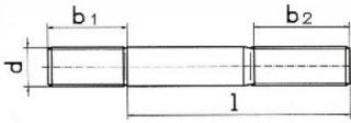 Шпилька DIN 835 резьбовая, ввинчиваемый конец =2d оц., нержа Фото 2