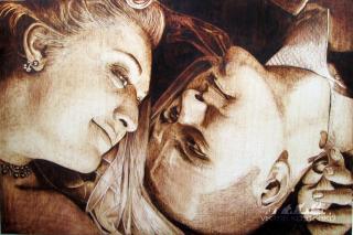 Выжженные портреты по фото на заказ Фото 2