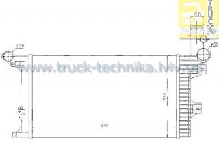 Радиатор системы охлаждения MERCEDES ATEGO 573*288*42 мм Фото 3