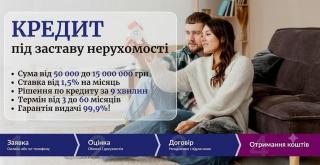 Кредит під заставу нерухомості в Києві: до 15 000 000 грн пі