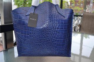 Furla Ink Blue Jucca Shopper , оригинал Фото 4