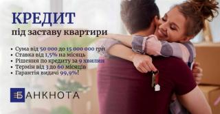 Кредит у день звернення під заставу майна Київ