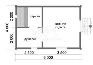 Сруб бани из бруса 150х150 мм Фото 2