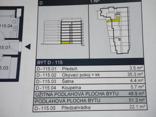 1-комн.,51м.кв,квартира студия в Праге,район Требешин,на гра Фото 2