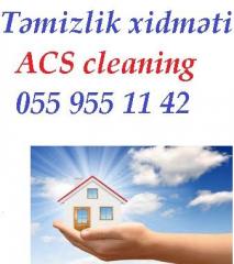 Menzillerde ve diger obyektlerde temizlik xidmetleri